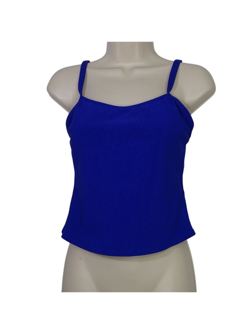Vintage Judith Hart Purple Ribbed Crop Tankini Swim Top Women Size 10 Beach Y2K